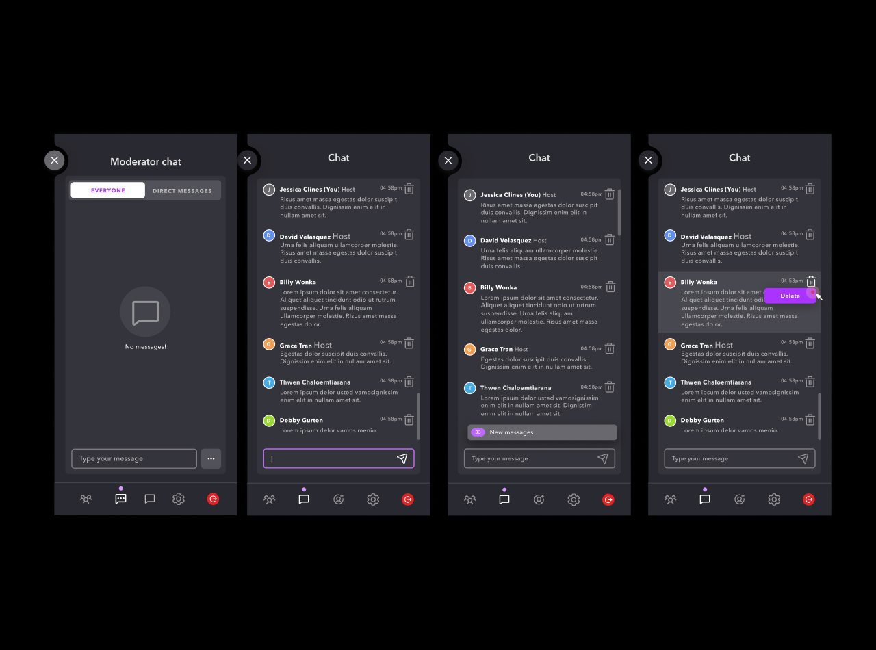 Dolby, Live Events, chat