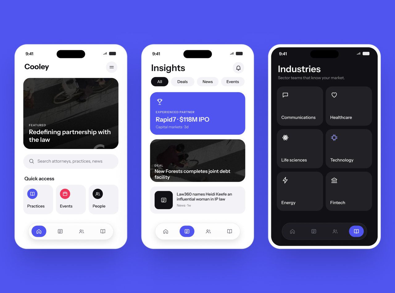 Cooley, Mobile website, modernized